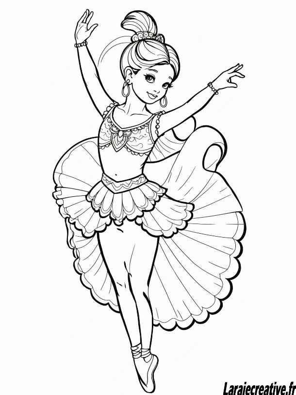 coloriage danseuse moderne