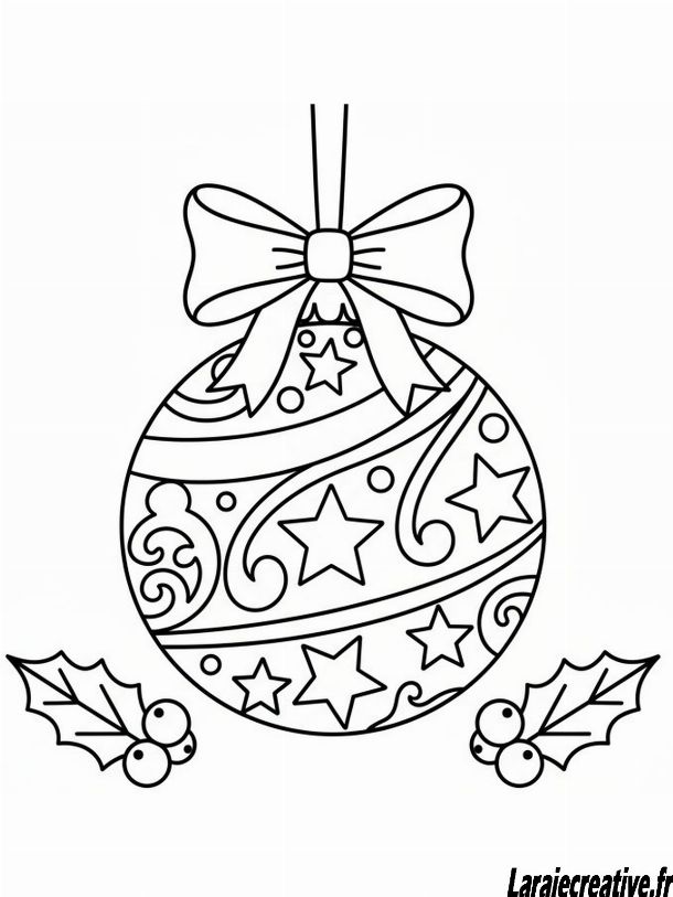 dessin coloriage boule de noel