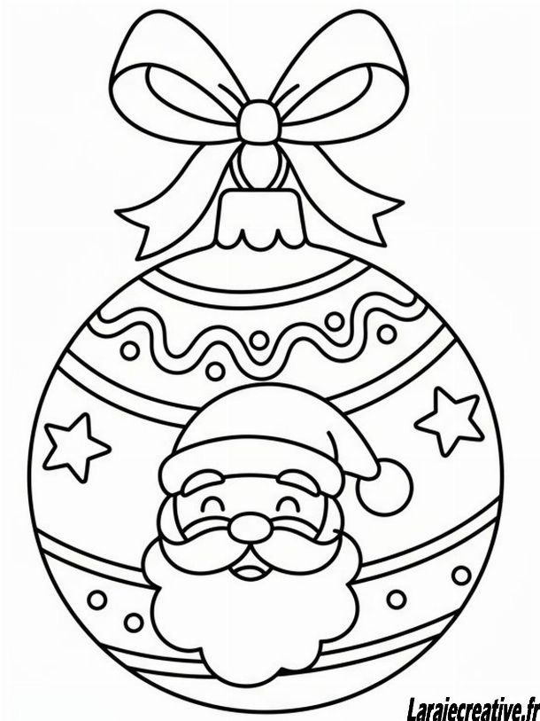 dessin boule de noel blanche