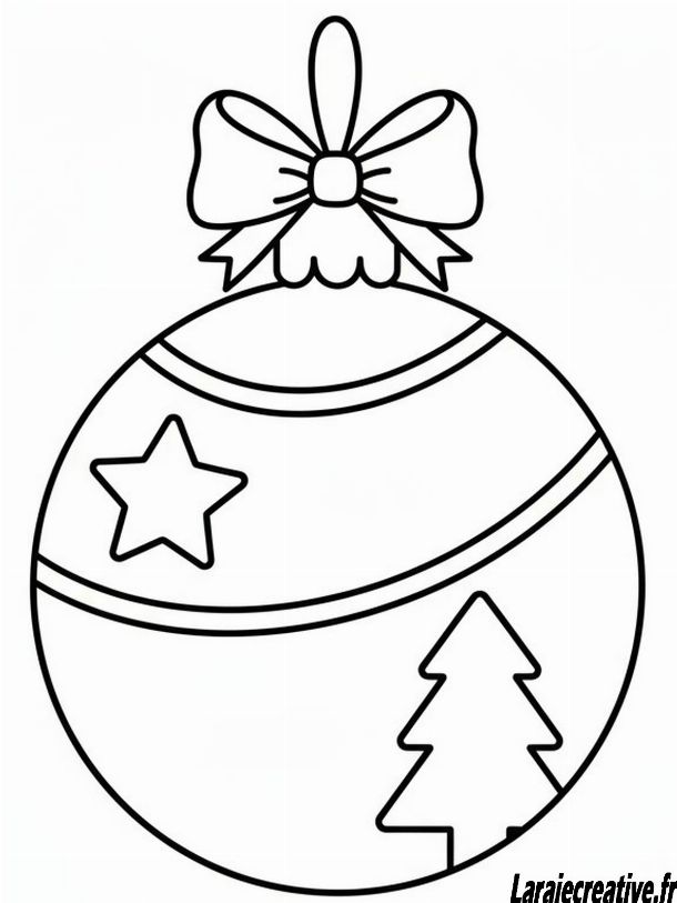 boule de noel coloriage couleur