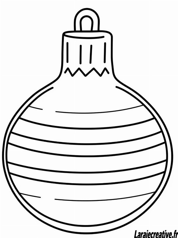 dessin boule de noel en bois