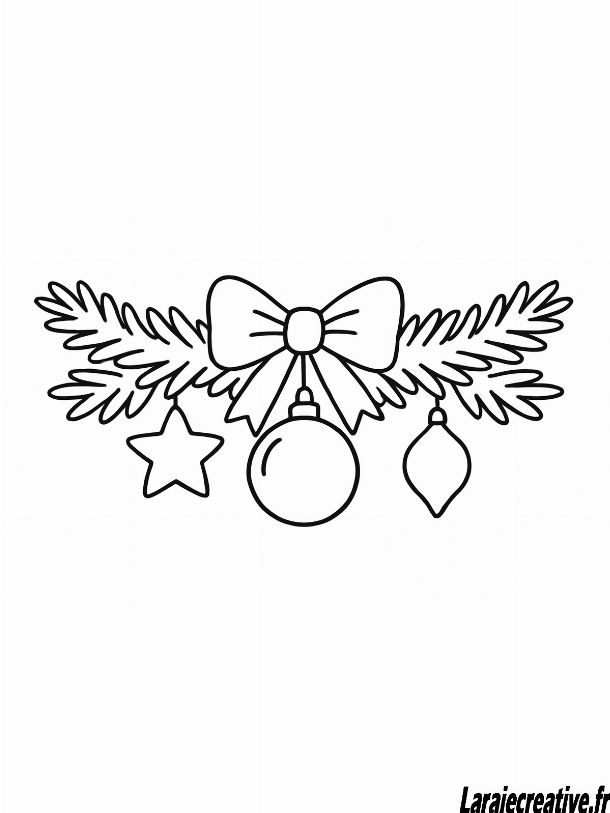dessin de guirlande de noel gratuit