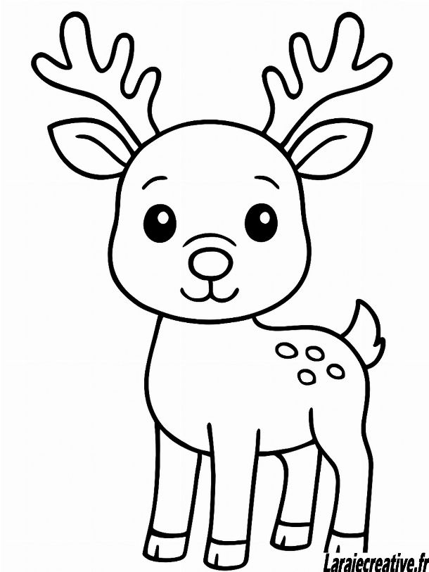 dessin renne de noel a imprimer gratuit