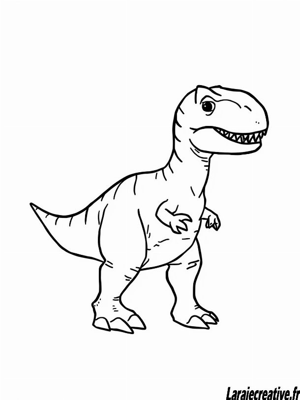 dessin dinosaure facile et gratuit