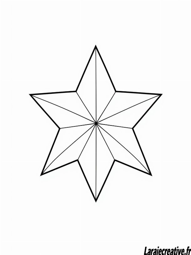 dessin etoile de Noel gratuit