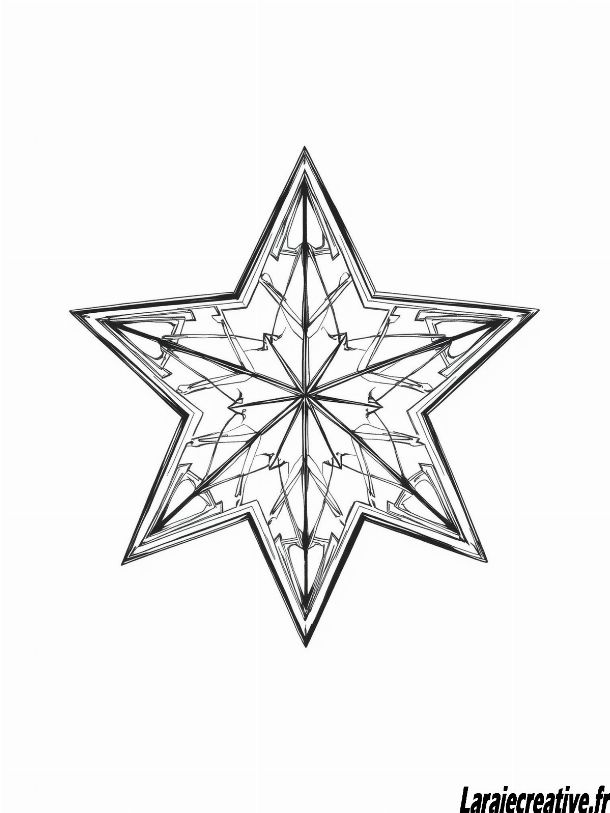 dessin etoile de Noel facile