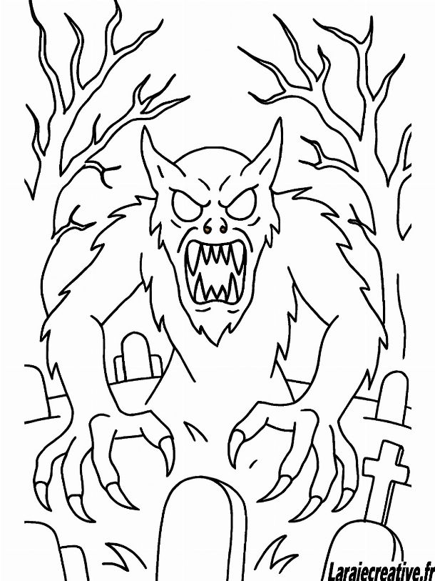 dessin halloween qui fait peur difficile