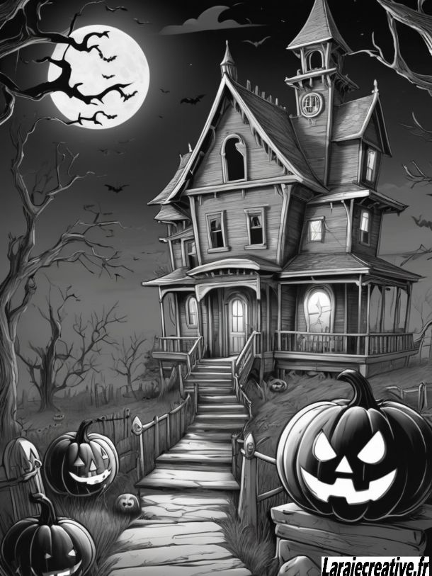 dessin halloween qui fait peur facile a faire