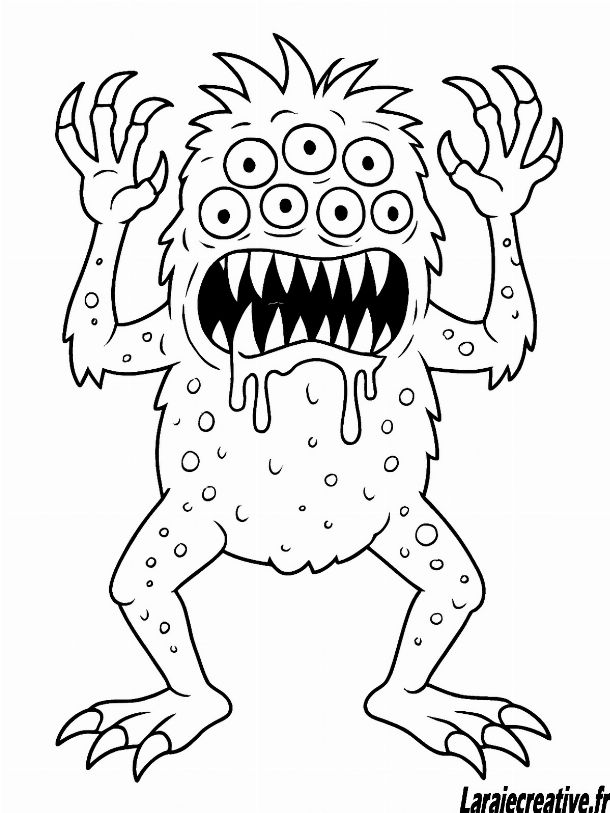 dessin halloween qui fait peur mais facile