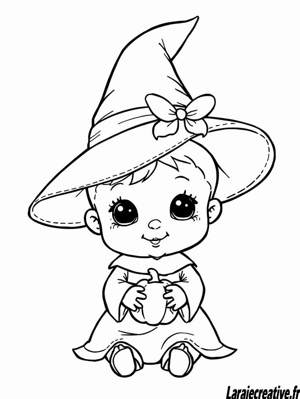coloriage halloween citrouille sorciere