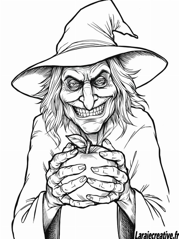 coloriage chapeau sorciere halloween