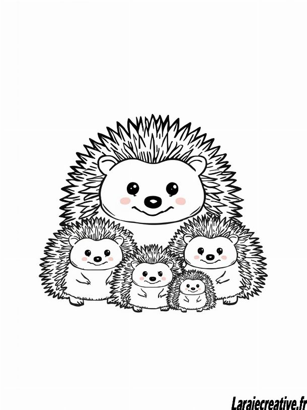 coloriage herisson bebe