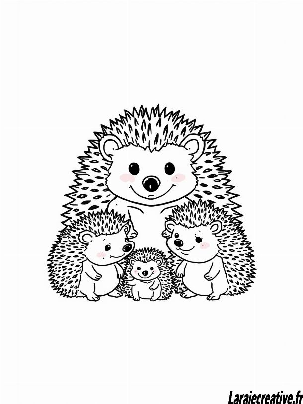 dessin herisson assis