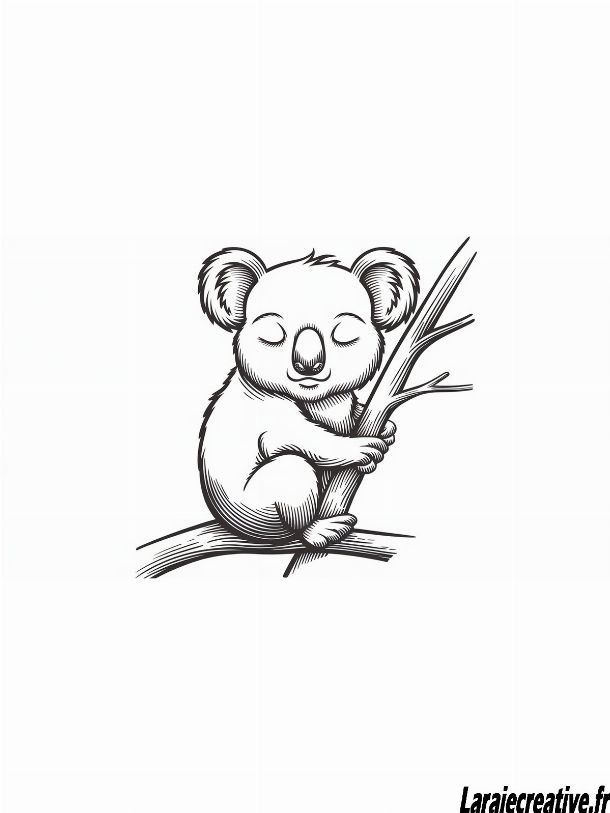 coloriage koala licorne