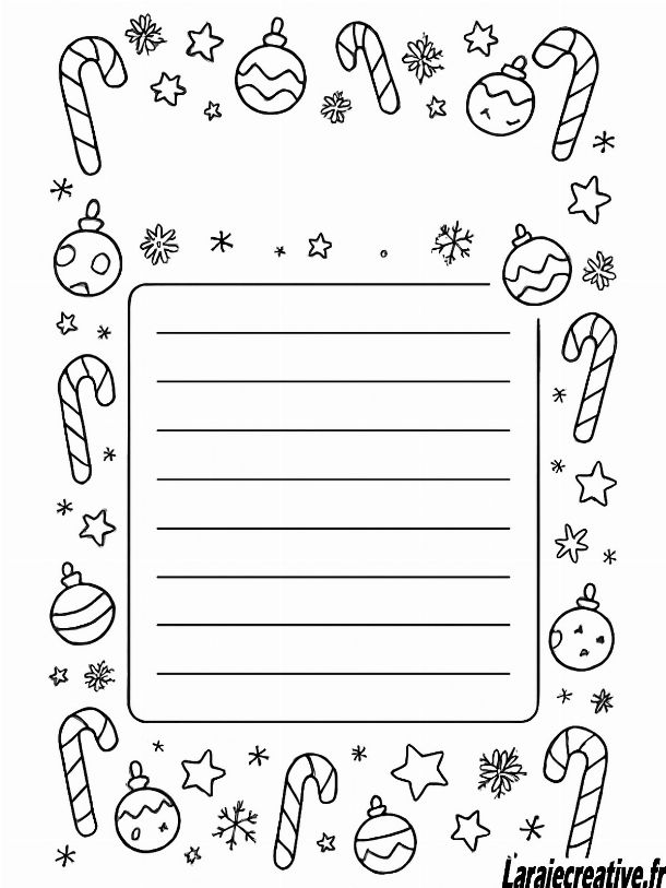 coloriage pere noel avec modele lettre