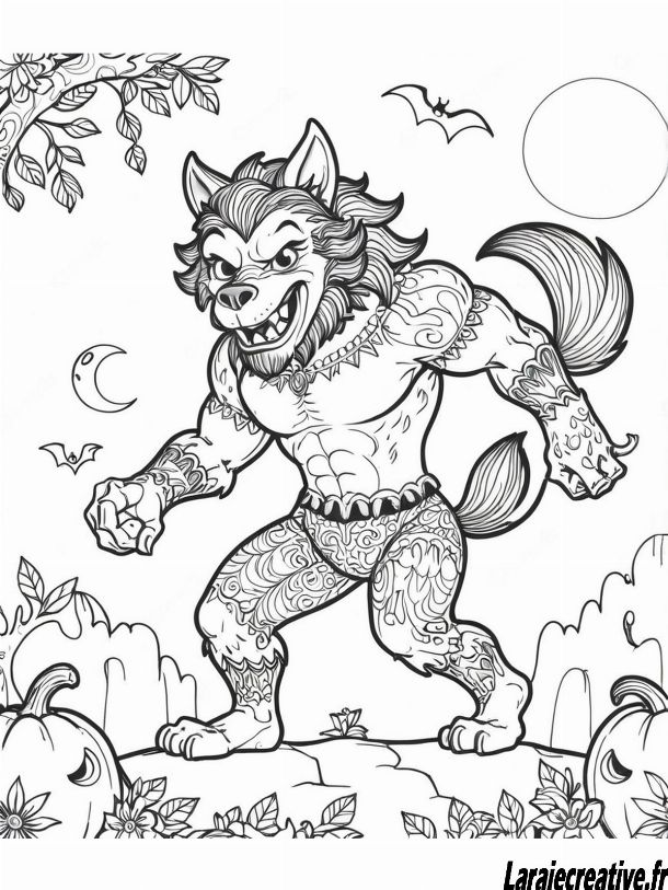 dessin loup garou difficile