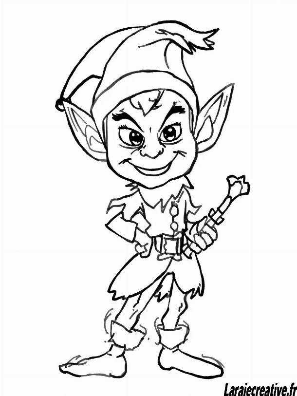 dessin lutin farceur a imprimer