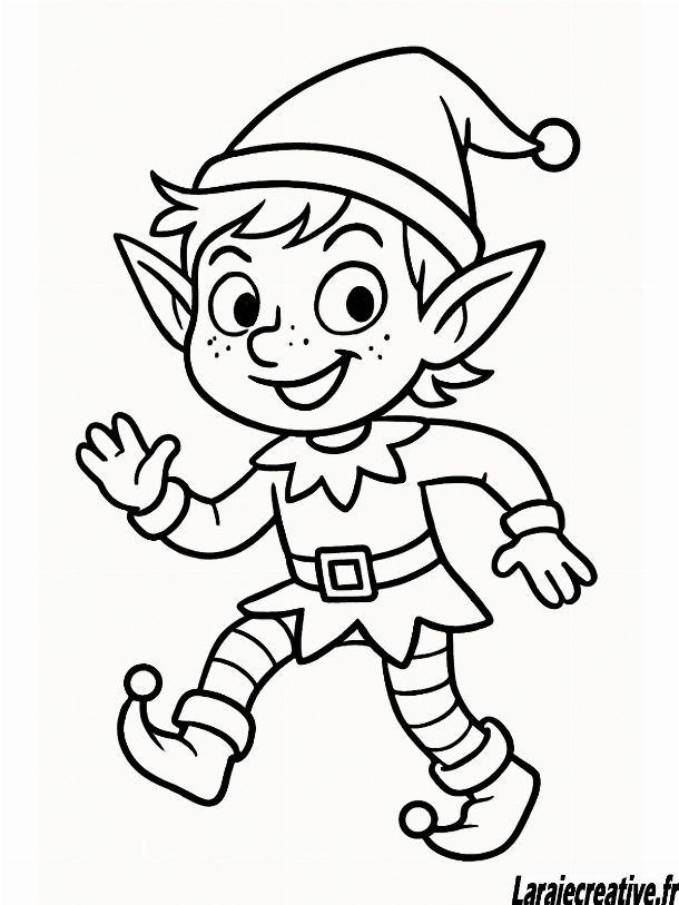 dessin lutin farceur de noel