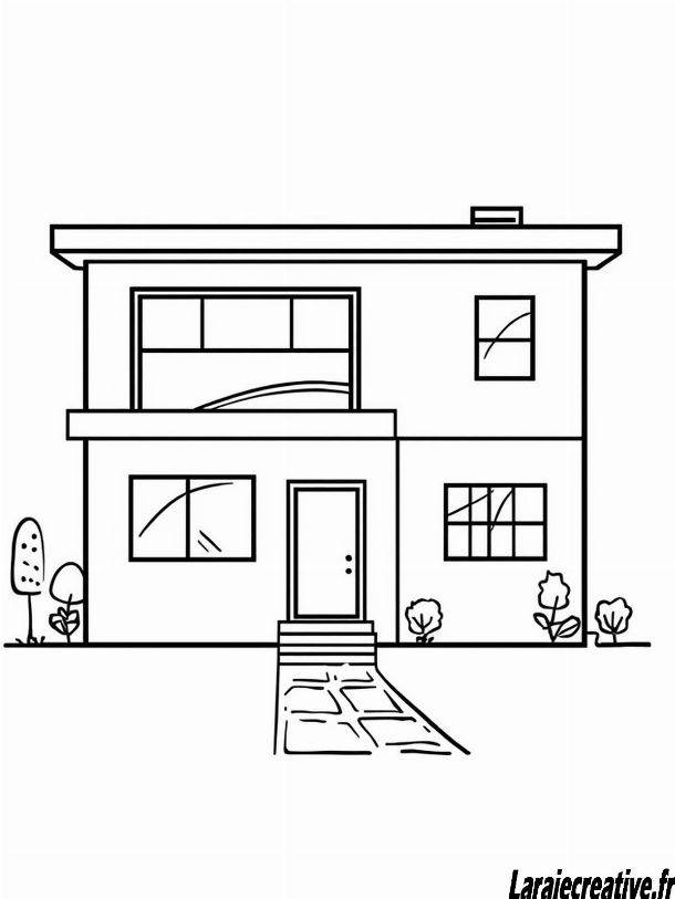 dessin maison a imprimer