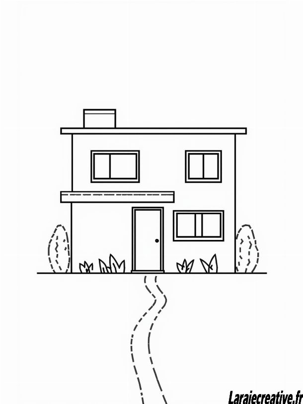 dessin maison a imprimer gratuit