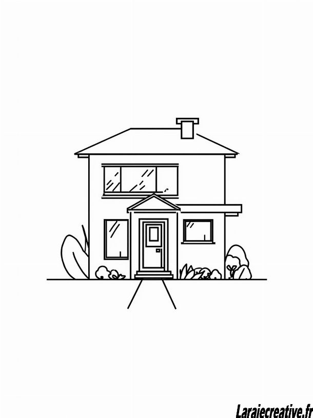 dessin maison facile et gratuit
