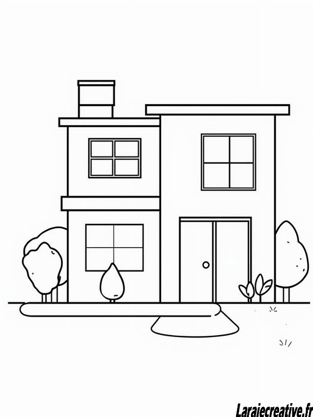 coloriage maison enfant