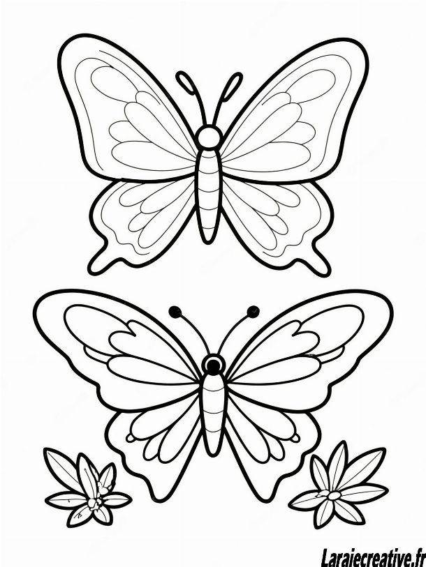 Élégant dessin papillon couleur bleu aux ailes déployées et détails sophistiqués
