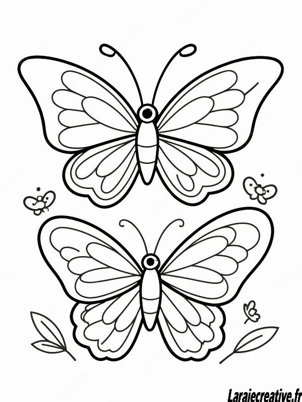 Document coloriage papillon pdf téléchargeable avec motifs géométriques