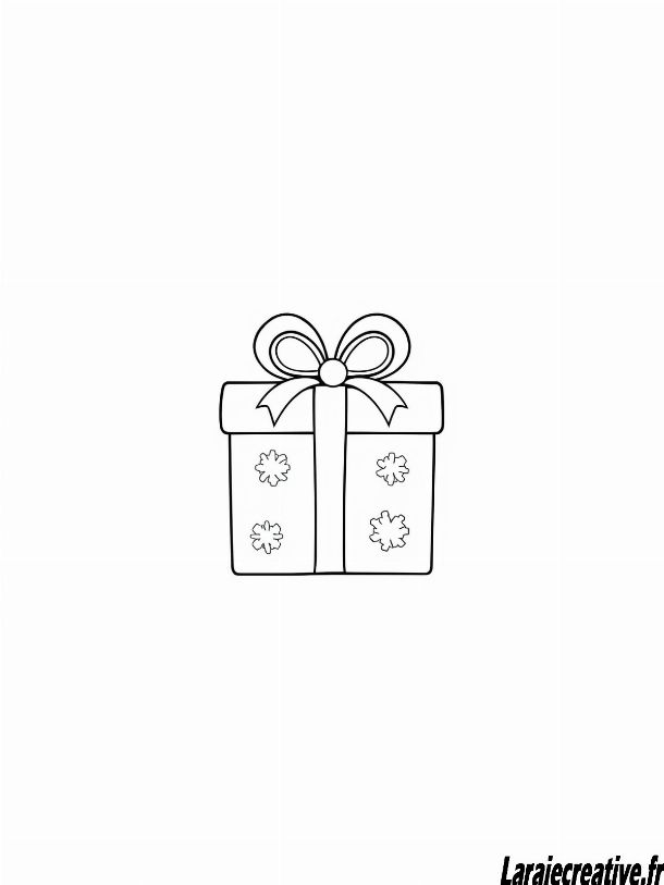 dessin boite cadeau noel