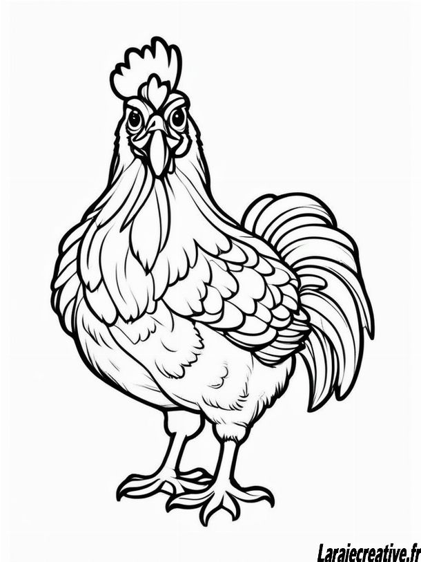 dessin poule a imprimer