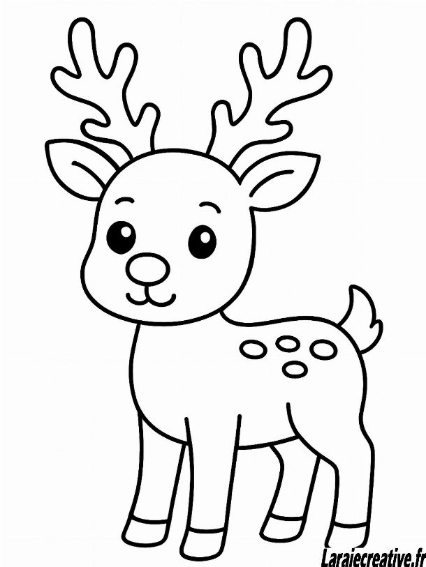 coloriage boule de noel renne