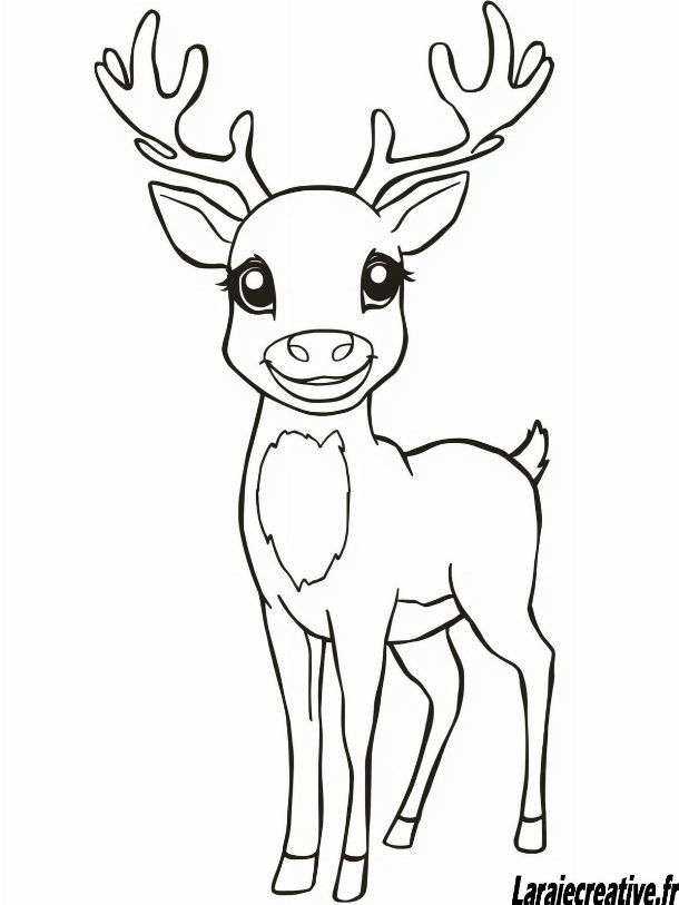 renne coloriage noel adulte