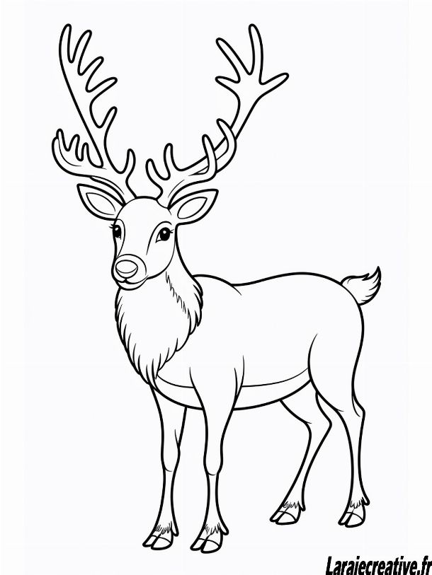 dessin renne noel rudolph