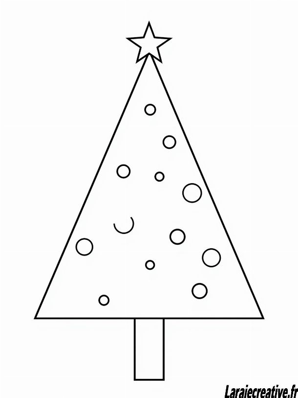 dessin sapin de noel avec guirlande