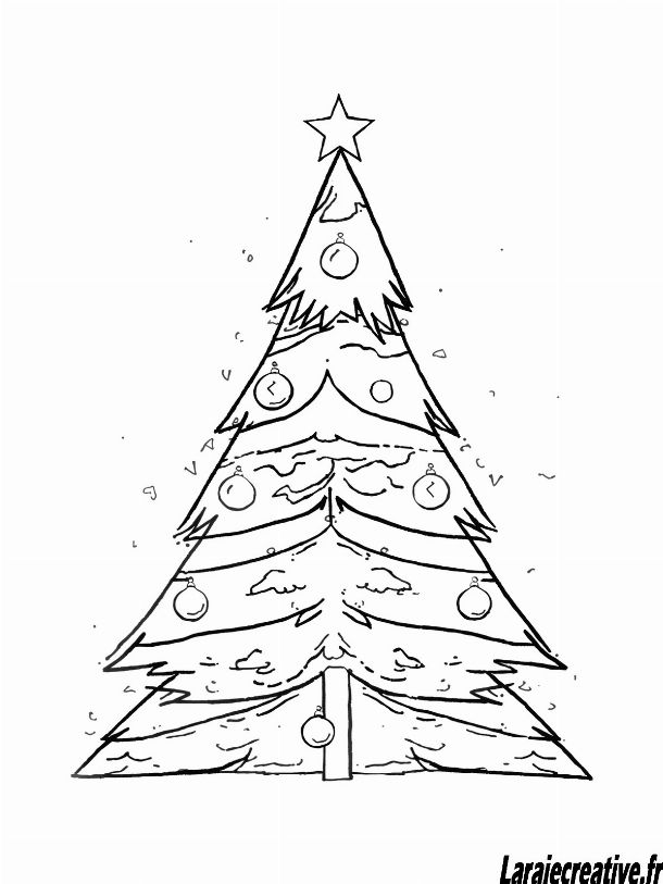 dessin sapin de noel a decouper