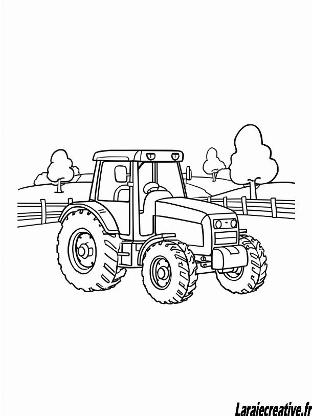 dessin tracteur a imprimer