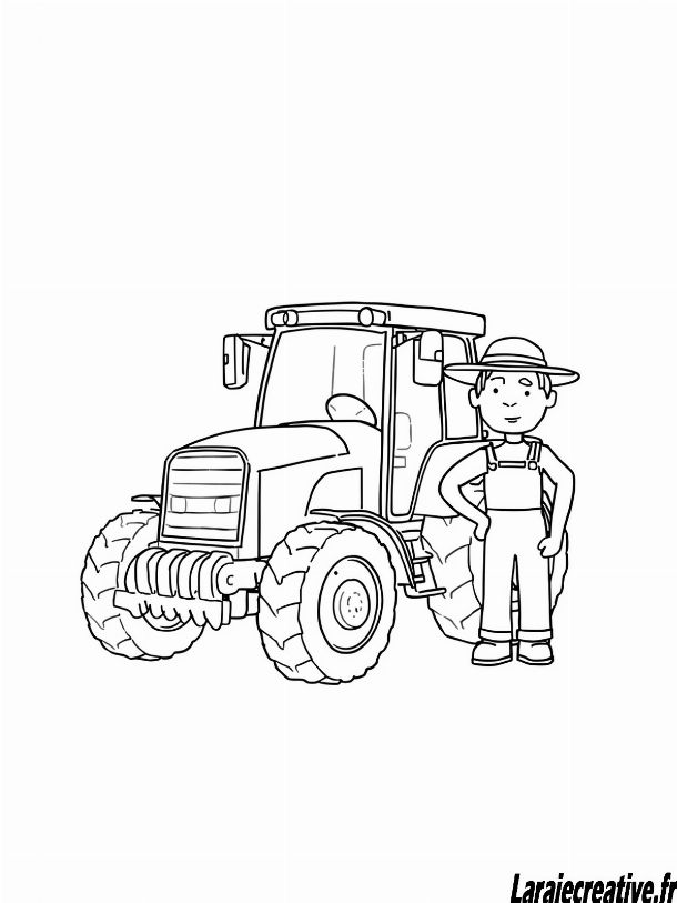 dessin tracteur a imprimer gratuit