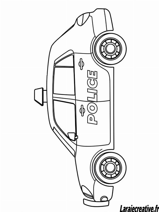 dessin de voiture de police a imprimer
