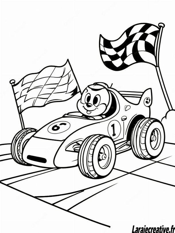coloriage de voiture de course a imprimer gratuit
