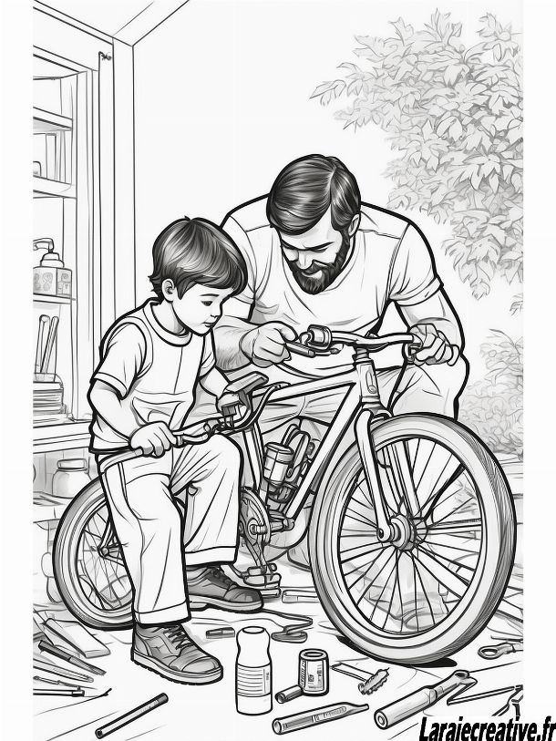 coloriage papa je t'aime
