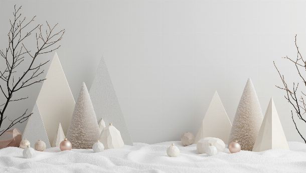 Fond d'écran boules de Noël luxueuses or argent et rouge