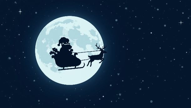 Fond d'écran nuit étoilée de Noël avec forêt de sapins