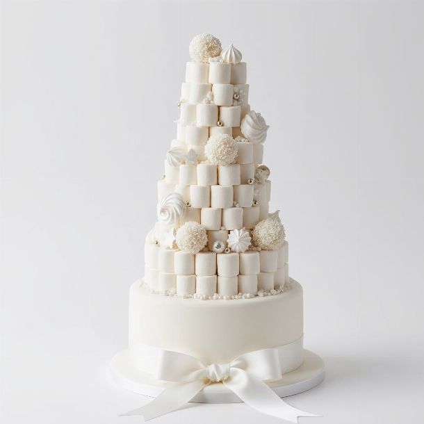 gateau bonbon monochrome tout blanc élégant gateau bonbon monochrome tout blanc élégant