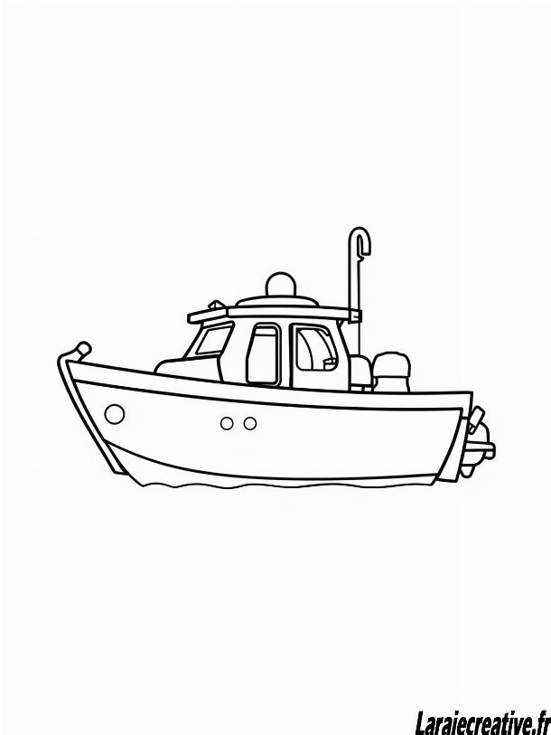 image bateau a colorier