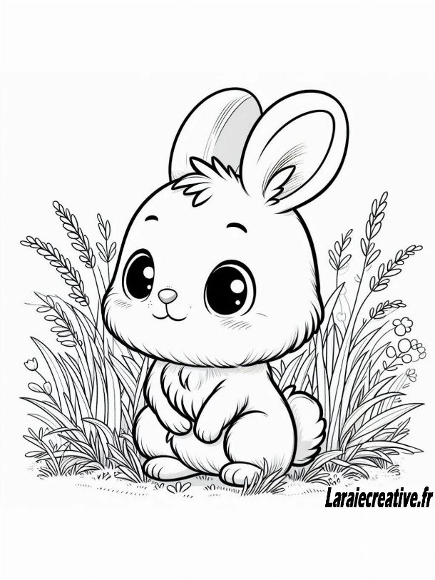 lapin à imprimer gratuit