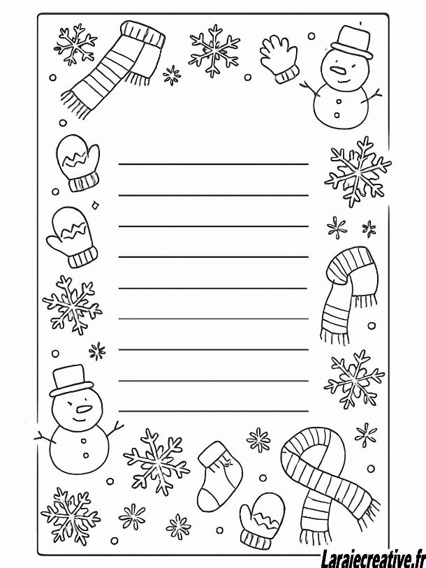dessin pere noel a imprimer lettre
