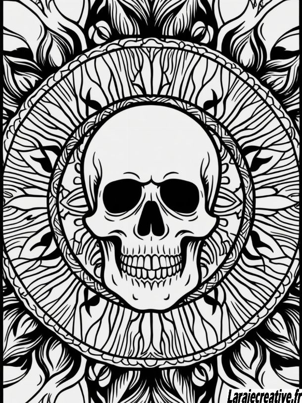 mandala halloween facile
