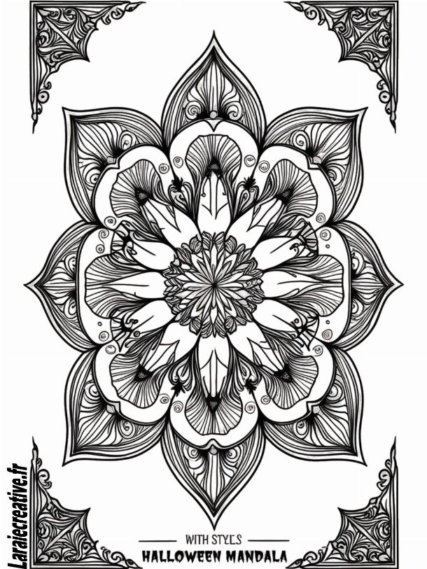 mandala halloween à imprimer gratuit