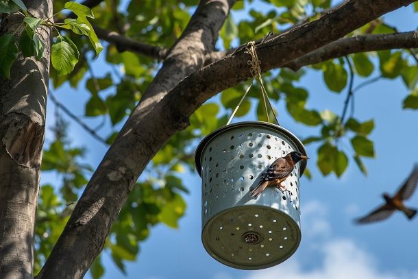 mangeoire oiseaux fabriquer avec boite de conserve