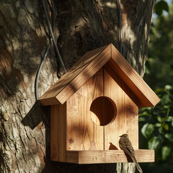 mangeoire oiseaux à faire soi même en bois